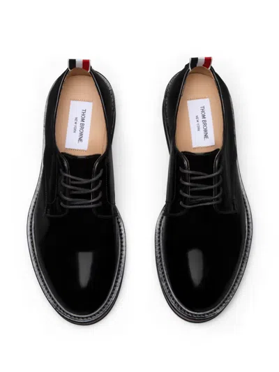 Thom Browne Uniform Leather Derby Shoes In Black