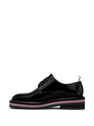 Thom Browne Uniform Leather Derby Shoes In Black