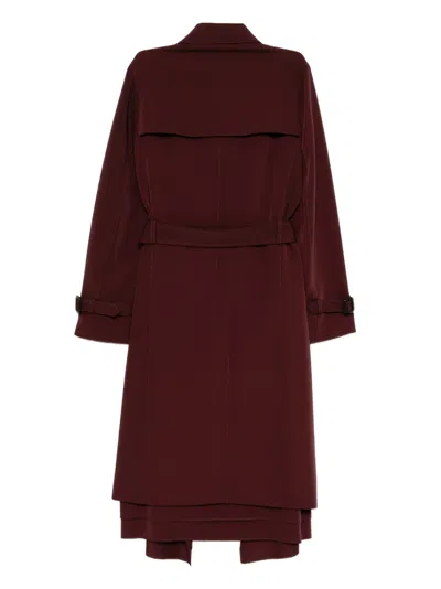 Monse Layered Trench Coat In Red