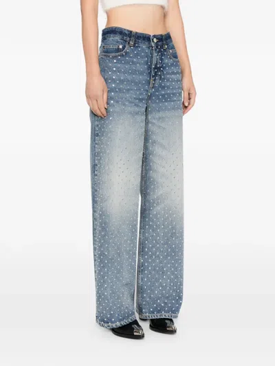 Monse Crystal-studs Embellished Jeans In Blue