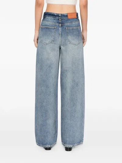 Monse Crystal-studs Embellished Jeans In Blue