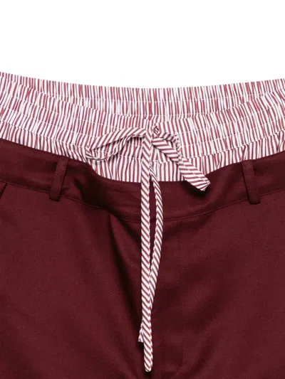 Monse Deconstructed Shorts In Red