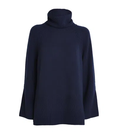 Joseph Cashmere Loftus Rollneck Sweater In Blue