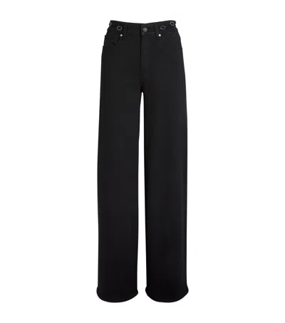 Paige Sasha Wide-leg Jeans In Black