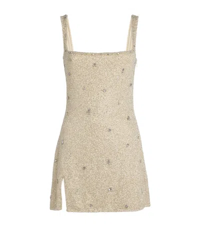 Clio Peppiatt Pamela Mini Dress In Neutral