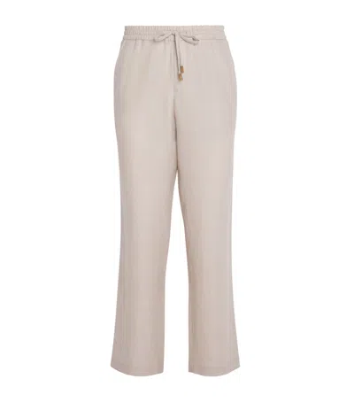 Colombo Cashmere-linen Trousers In Neutral