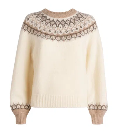 Paige Womens Ivory Multi Misha Fair Isle Knitted Jumper In Neutral