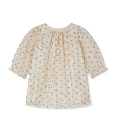 Bonpoint Tulle Emboidered Jelisa Dress In Neutral