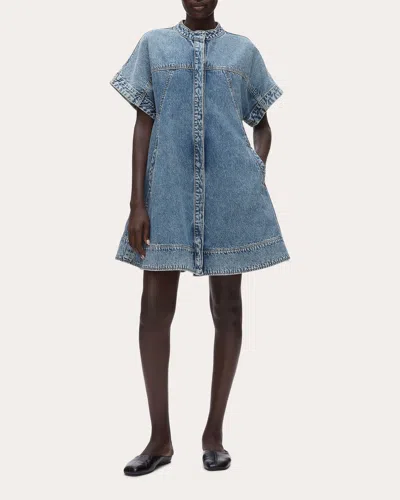 3.1 Phillip Lim Trapeze Light Denim Dress In Blue