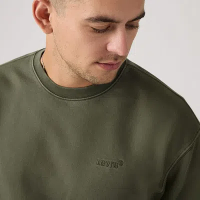 Levi's Authentic Crewneck Sweatshirt In Green