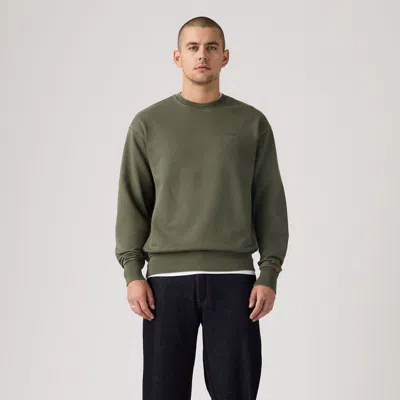 Levi's Authentic Crewneck Sweatshirt In Green