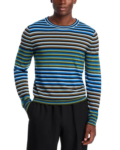 Ps By Paul Smith Ps Paul Smith Stripe Merino Wool Crewneck Sweater In Blue