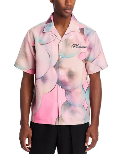 Pleasures X Richard Bernstein Pearl Print Camp Shirt In Pink