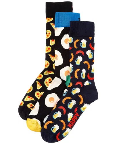 Happy Socks 3pk Food Mix Socks In Multi