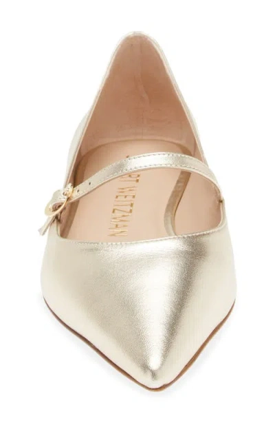 Stuart Weitzman Emilia Metallic Mary Jane Ballerina Flats In Multi