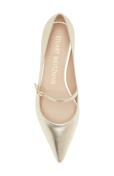 Stuart Weitzman Emilia Metallic Mary Jane Ballerina Flats In Multi