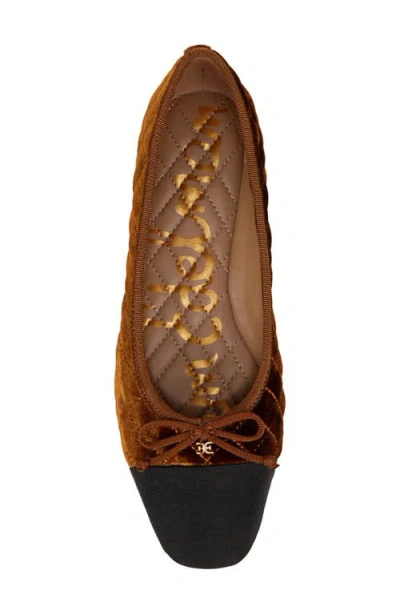 Sam Edelman Marilyn Cap Toe Ballet Flat In Brown