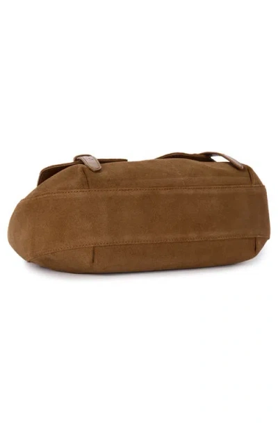 Oryany Rodeo Medium Suede Shoulder Bag In Camel Brown