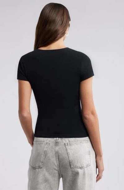 Open Edit Smooth Edit Lite Cap Sleeve T-shirt In Black