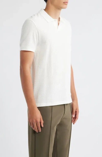Emporio Armani Logo Cotton Polo Shirt In White