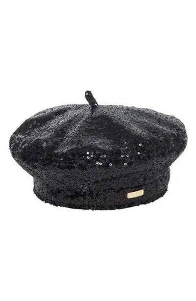 San Diego Hat Sequin Beret In Black
