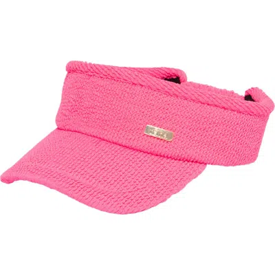 San Diego Hat Logo Hardware Stretchy Visor In Pink