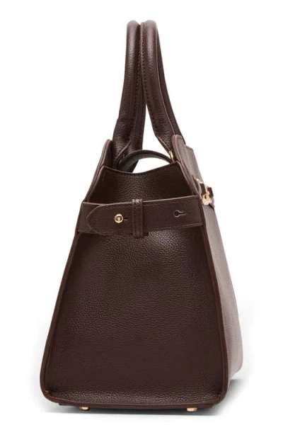 Anne Klein Medium Curved Satchel Bag In Brown