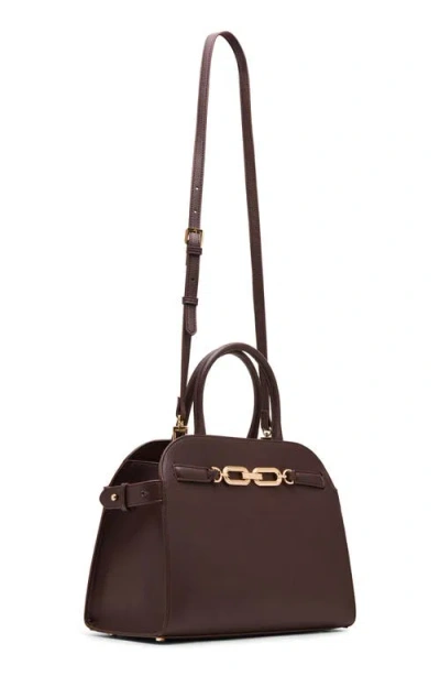 Anne Klein Medium Curved Satchel Bag In Brown