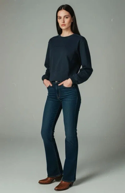 Bluegrey Back Buckle Pullover Sweater In Blue