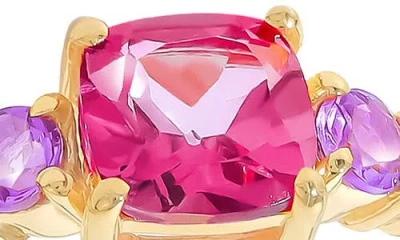 Ys Gems Gemstone Twist Band Ring In Gold