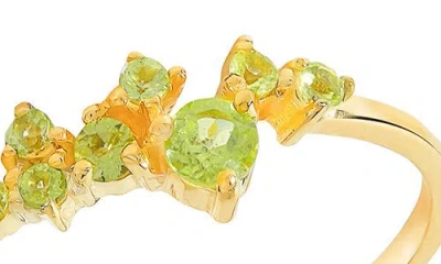 Ys Gems Asymmetric Gemstone Band Ring In Gold