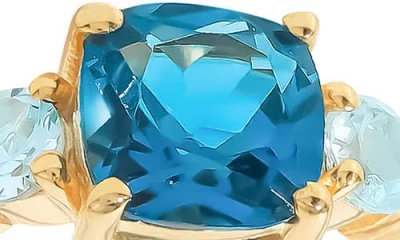 Ys Gems Gemstone Twist Band Ring In Gold