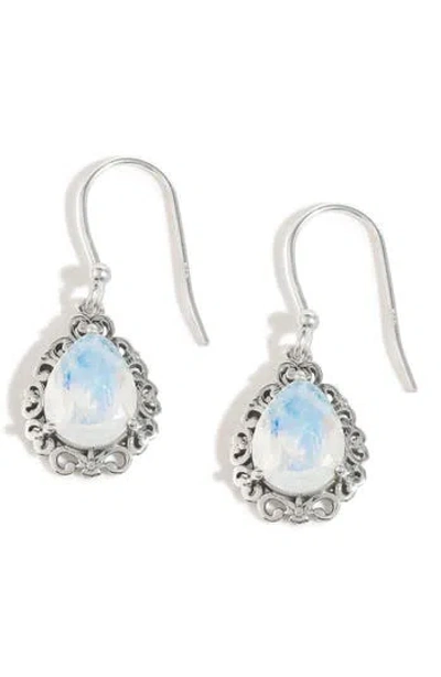 Ys Gems Moonstone Drop Earrings In Metallic