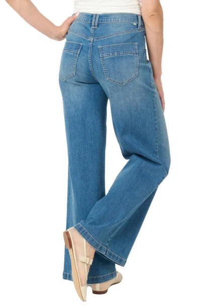 Nicole Miller High Rise Wide Leg Jeans In Blue