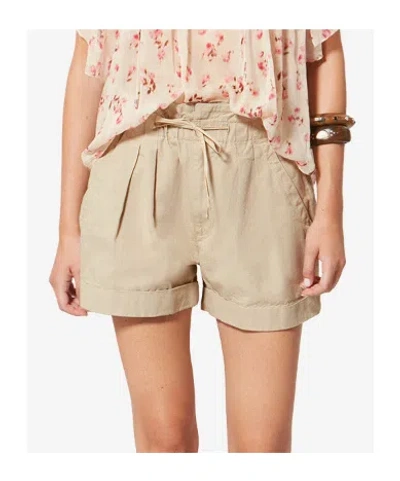 Isabel Marant Étoile Nirma Pleated Drawstring Shorts In Neutral