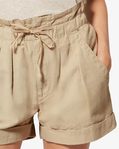 Isabel Marant Étoile Nirma Pleated Drawstring Shorts In Neutral