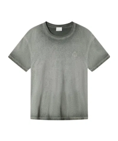 Isabel Marant Honore Logo-embroidered T-shirt In Gray