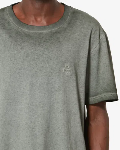 Isabel Marant Honore Logo-embroidered T-shirt In Gray