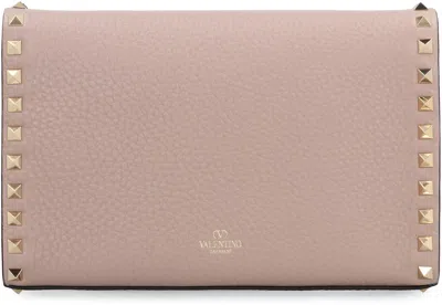Valentino Garavani Rockstud Piccola Leather Crossbody Bag In Pink