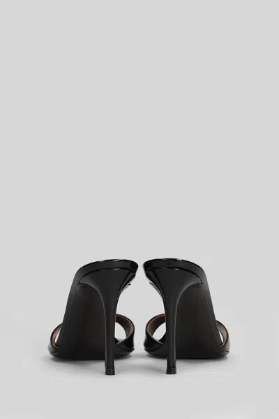 Giuseppe Zanotti Intriigo Strap 90 Sandals In Black Patent Leather In Multi