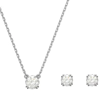 Swarovski Constella Pendant Necklace And Stud Earrings Set In Silver