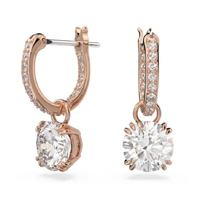 Swarovski Constella Crystal Hoop Earrings In Gold