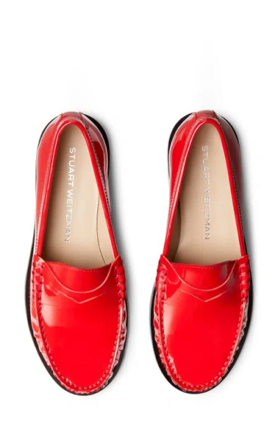 Stuart Weitzman Lottie Penny Loafer In Multi