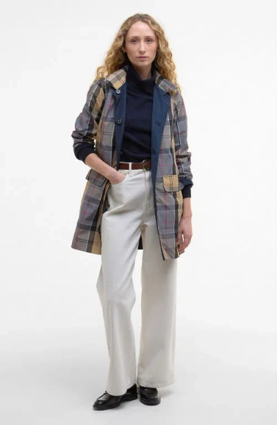 Barbour Babbity Reversible Waterproof Coat In Blue