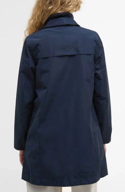 Barbour Babbity Reversible Waterproof Coat In Blue