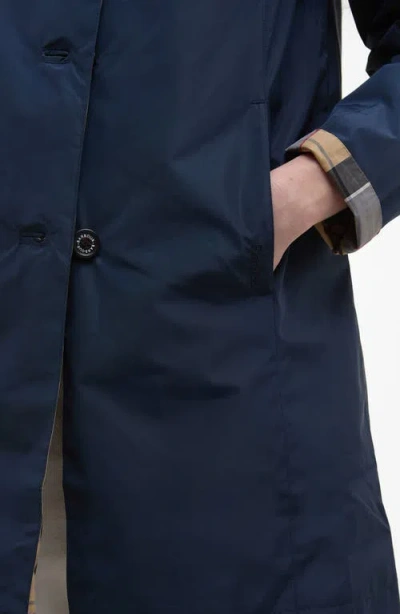 Barbour Babbity Reversible Waterproof Coat In Blue