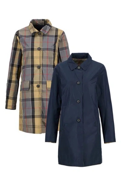 Barbour Babbity Reversible Waterproof Coat In Blue
