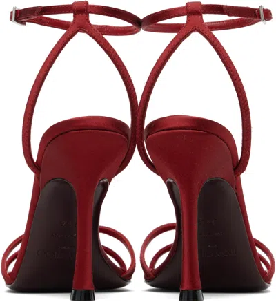 Jimmy Choo Red 1998 Leo 100 Heeled Sandals In Red