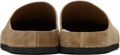 Common Projects Tan Suede Clog Loafers In Brown