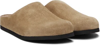 Common Projects Tan Suede Clog Loafers In Brown